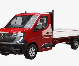 Renault Master Tipper Flatbed Truck PBR Textured 3D Model