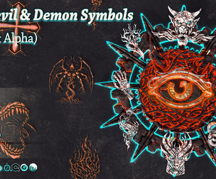 120 Devil & Demon Symbols (Alpha & Brush)