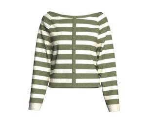 Girls Long Neck Sweater  With Bottom | Marvelous / Clo3d / obj / fbx