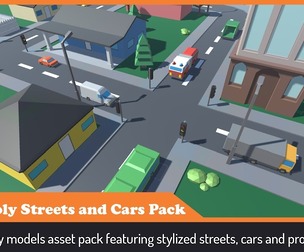 Low Poly Streets and Cars Pack for Unity