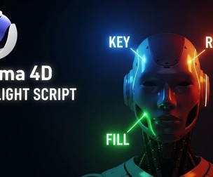 Easy Light Scripts for Cinema 4D — Auto 3-Point Lighting in One Click!