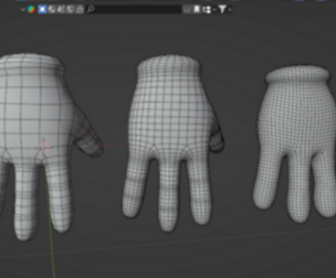 Cartoon Hand for 3D Characters Low-poly