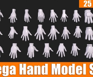 3D Hand Model Collection for Character Design