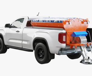 Snow Plow Pickup Truck 3D Model - Winter Service Utility Vehicle with Spreader