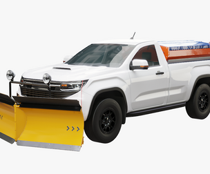 Snow Plow Pickup Truck 3D Model Winter Service Vehicle