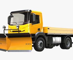 Winter Service Truck with Snow Plow