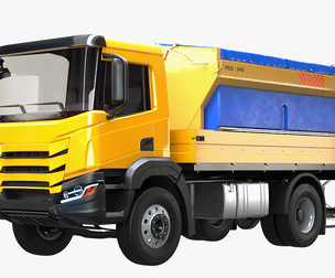 Winter Service Truck with Salt Spreader