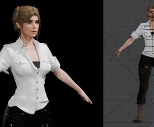 Realistic Character Elayne - Fully Rigged 3D Model
