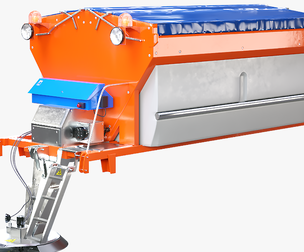 3D Road Salt Spreader Model - Winter Snow Removal Equipment for Trucks