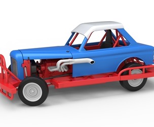 New Zealand Vintage Stock car while turning Scale 1:25