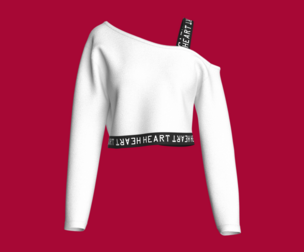 Girls Long Shoulder And Drop Tops | Marvelous / Clo3d / obj / fbx
