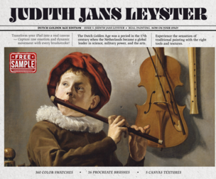 Free Sample - Judith Leyster Procreate Kit (Procreate Brushes, Canvas Textures & Color Palettes)