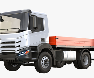 Realistic Flatbed Truck