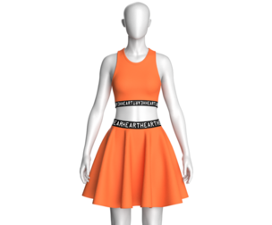 Girls Printed Elastic Top With Skirt - HEART | Marvelous / Clo3d / obj / fbx
