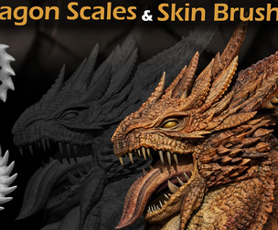 dragon scale and skin vdm(alpha-zbrush brush) vol1