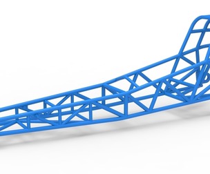 Frame of old school Front engine dragster V7 Scale 1:25