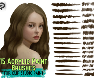 Clip Studio Paint Brushes: Acrylic Paint, Oil Painting, Traditional Art, Textured, Canvas, Painterly