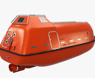 3D Lifeboat Marine Rescue Vessel