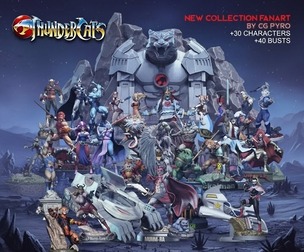 Thundercats collection 30 characters and 40 busts