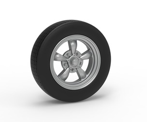 Front wheel of old school dragster Version 7 Scale 1:25