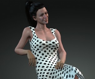 Argentinian Woman PBR Rigged and Animated
