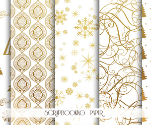 5 Scrapbooking paper vector Seamless Texture Patterns, EPS File.