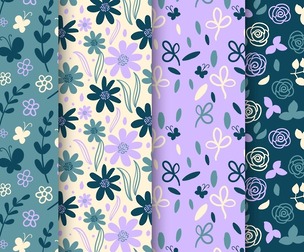 Spring patterns, Vector Seamless Texture, EPS File.