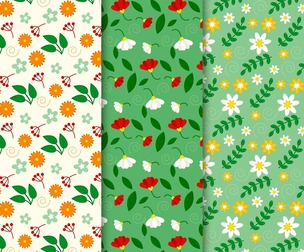 Spring patterns, Vector Seamless Texture, EPS File.