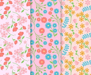 Spring patterns, Vector Seamless Texture, EPS File.