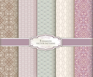 5 Stone patterns, Vector Seamless Texture, EPS File.