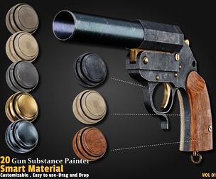 20 Gun Smart Materials in Substance Painter