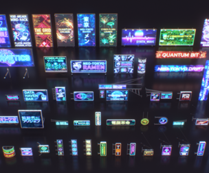 Cyberpunk Billboards Signs V1
