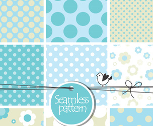 9 Pattern patterns, Vector Seamless Texture, EPS File.