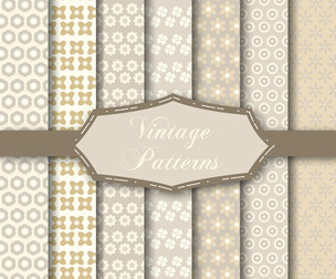 14 Vintage patterns, vector Seamless Texture Patterns, EPS File.
