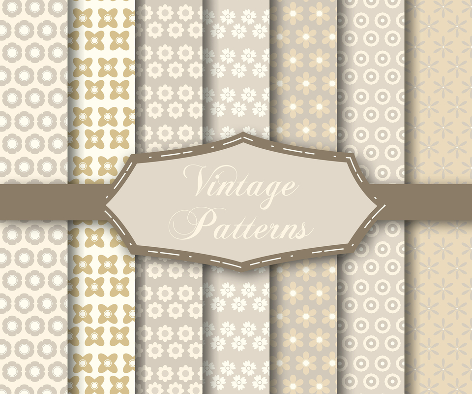 14 Vintage patterns,vector Seamless Texture Patterns, EPS File.