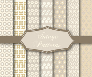 14 Vintage patterns, vector Seamless Texture Patterns, EPS File.