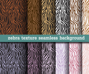 14 zebra patterns, vector Seamless Texture Patterns, EPS File.