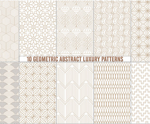 10 Pattern Luxury Abstract, vector Seamless Texture Patterns, EPS File.