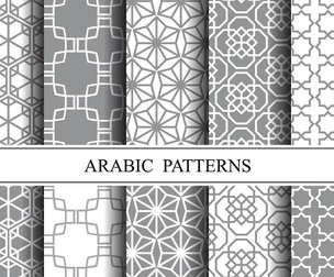 10 Islamic & Arabic pattern, Vector Seamless Texture, EPS File.