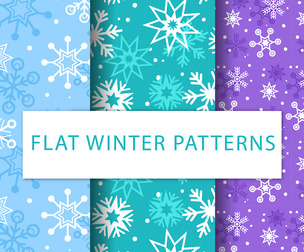 Christmas & Winter vector Seamless Texture Patterns, EPS File.