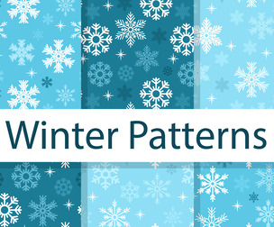 Christmas & Winter vector Seamless Texture Patterns, EPS File.