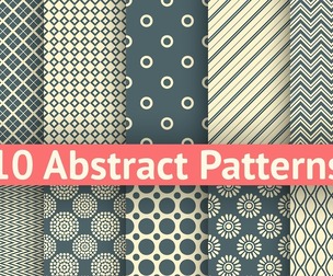 10 Abstract patterns Vector Seamless Texture, EPS File.