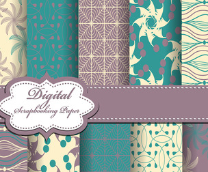 10 Abstract Patterns Vector Seamless Texture, EPS File.