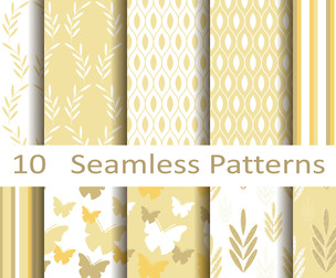 10 Butterfly patternVector Seamless Texture, EPS File.
