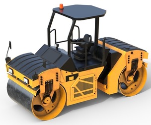 Vibratory Rollers compactor CB8 3D Model