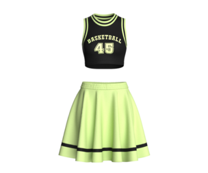 Girls Basketball Top With Skirt - 45 | Marvelous / Clo3d / obj / fbx