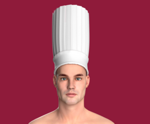 Unisex Chef Hat Caps For Kitchen Cooking Restaurant | Marvelous / Clo3d / obj / fbx