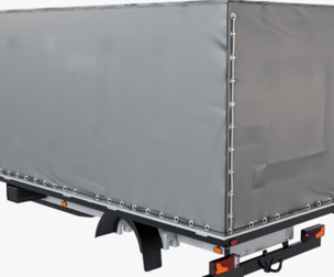 Curtain Side Tautliner Van Structure 3D Model PBR Textures