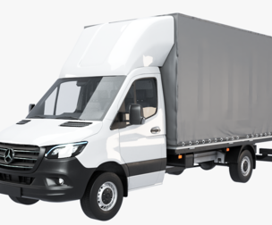 Mercedes Sprinter Curtain Side Tautliner Van 3D Model PBR