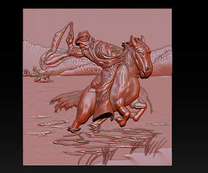 Cowboy Riding Horse